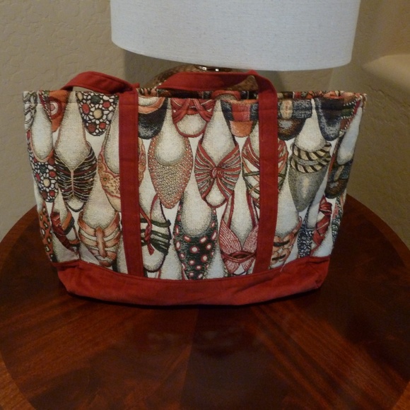 Handbag or Tote NWT Unique Shoes Pattern Handcraft - Picture 2 of 6
